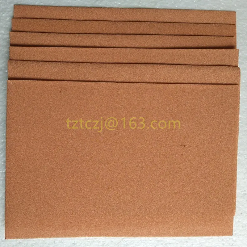 

Пористая медная пена 100x100x1,5 мм (130 ppi, 95 ppi) 100x100x5 мм (60 ppi)