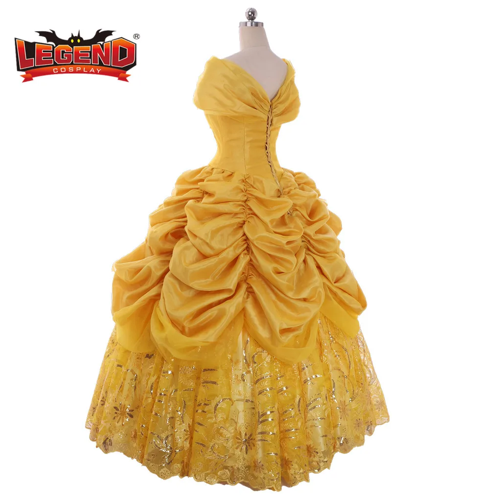 Золотое платье принцессы для взрослых желтое бальное индивидуальное