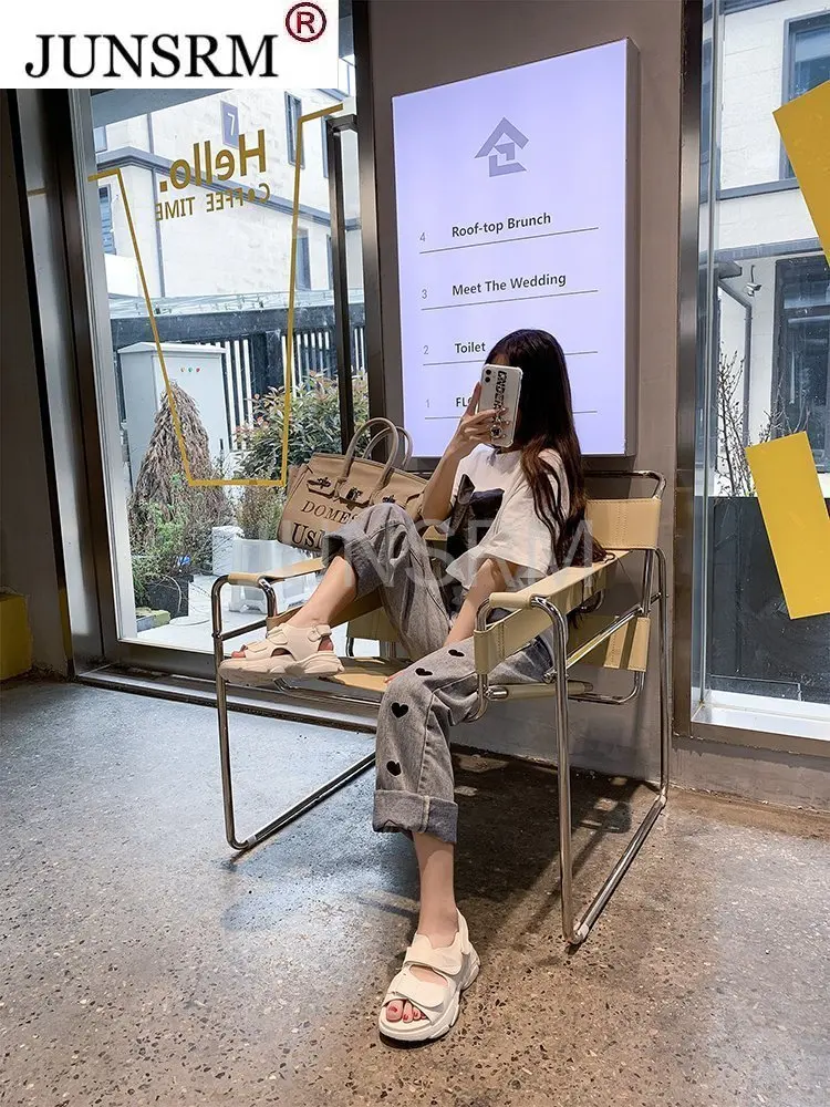 

Women's faux Leather Sandals Female 2020 Summer Fashion Sports Joker Flats for Women's Ins Rome Platform Sandals Women's Sandals