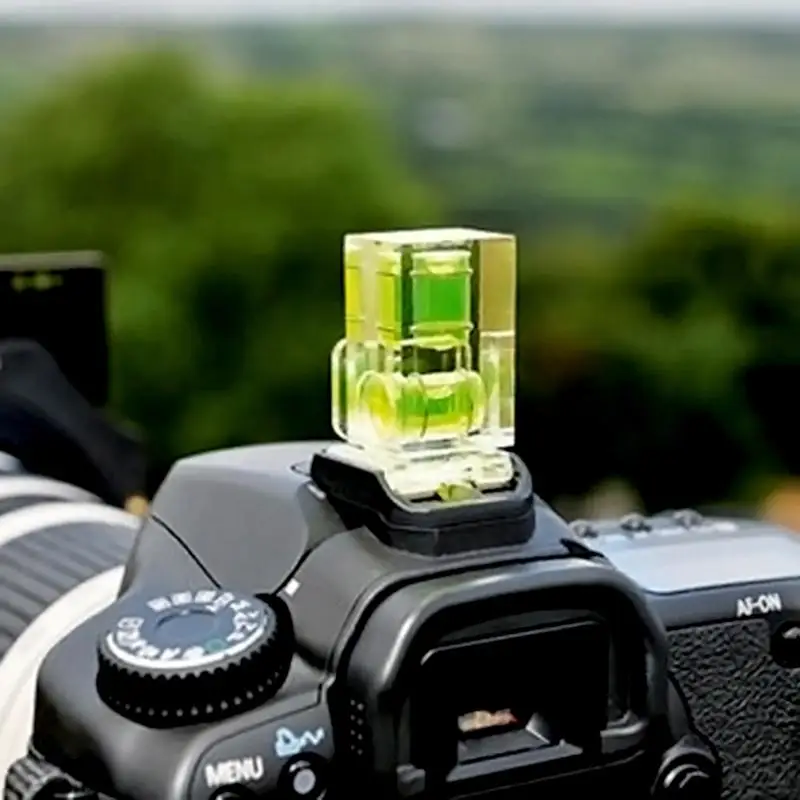

2PCS SLR camera hot shoe spirit level cover a double lever Triple horizontal spirit meter bead shoe cover U0Z4