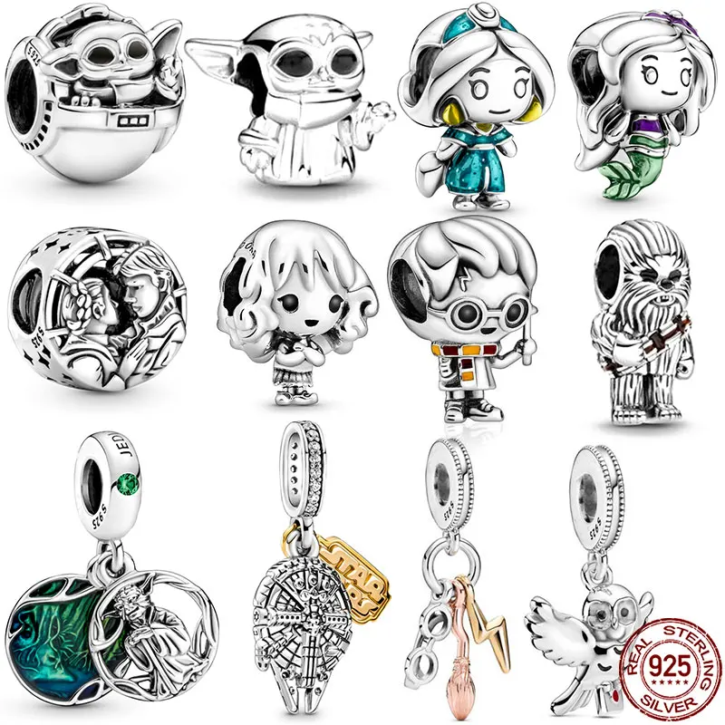 

2021 Новые Подвески plata из серебра 925 пробы, бусины серии принцессы подходят для Pandora 925 оригинальный браслет pulseras mujer DIY ювелирные изделия