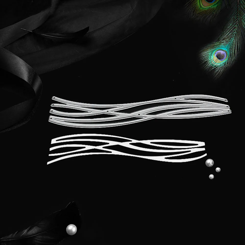 Металлические Вырубные штампы ручной работы новинка 2019 волнистые линии границы