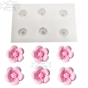 Yueyue Sugarcraft, цветок вишни, силиконовая форма, инструменты для украшения тортов, силиконовая форма для помадки, формы для шоколада