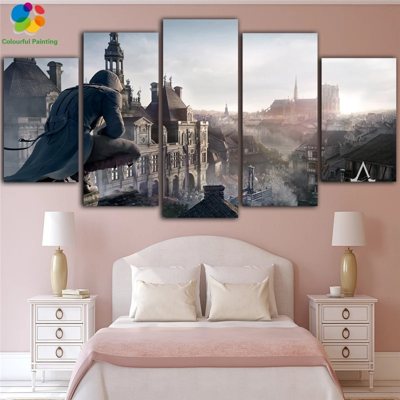 Assassin's Creed холст картины hd настенное искусство рамки домашний Декор 5 шт.