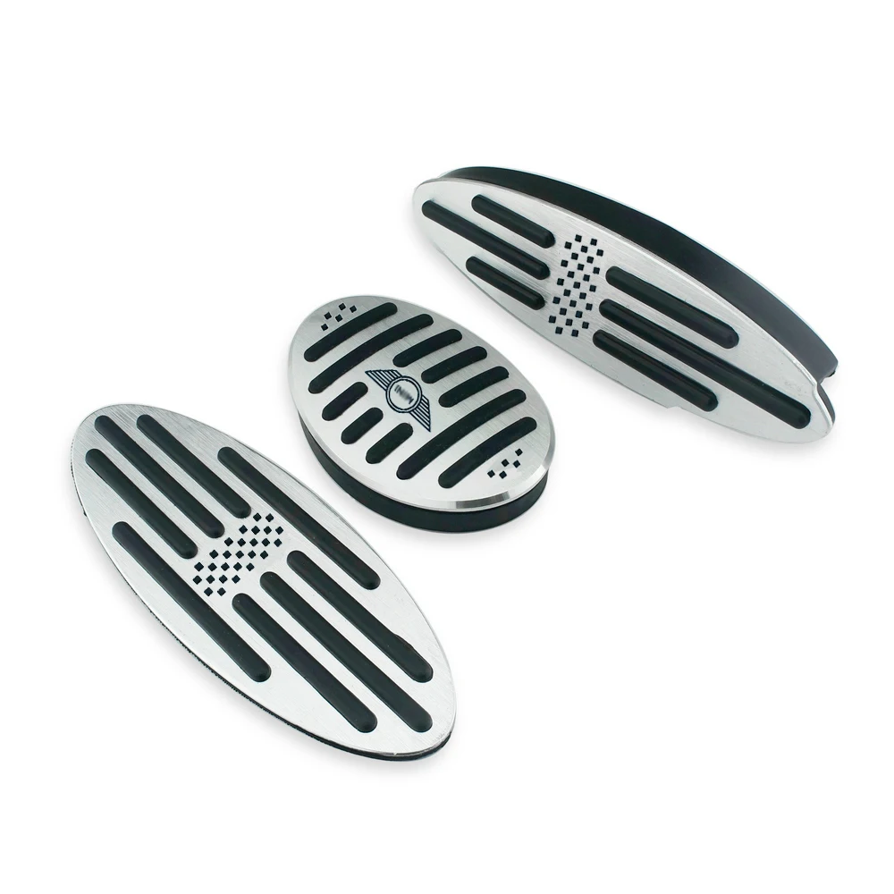 Для MINI Cooper R50 R52 R53 R55 R56 R57 R58 R59 R60 R61 F54 F55 F56 F57 F60 MINI Countryman, MINI Clubman, подставка для ног, для езды на велосипеде Стикеры крышка - Название цвета: 3PCS Checker