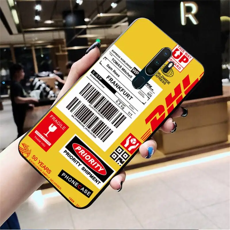 Женская Экспресс-этикетка 50-го юбилейного выпуска Черная Обложка для Oppo A5 A9 2020 Reno2