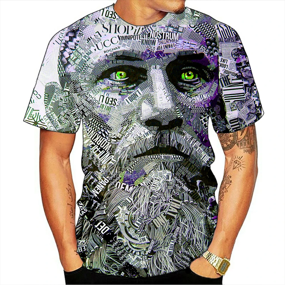 T-shirts-Camiseta 3D para hombre, diseño de estilo de caballero, manga corta, moda de verano, guapo, gran oferta, nuevo estilo, 2021