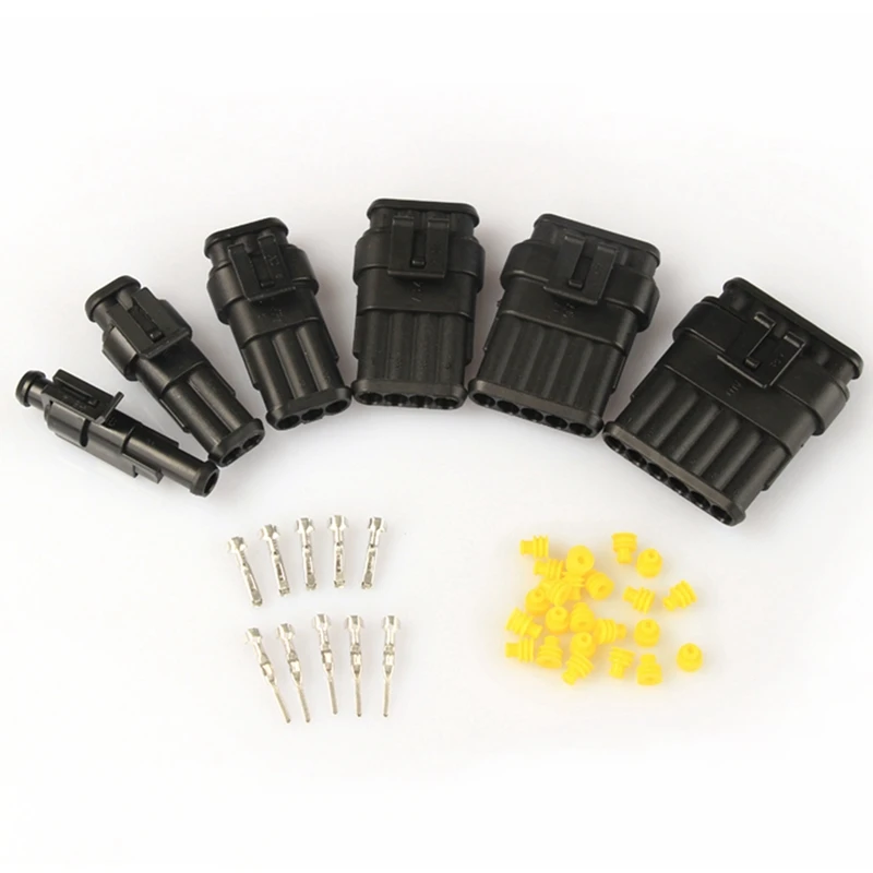 708Pcs Car Waterproof Connector Kit HID Xenon Lamp Harness Plug 1/2/3/4/5/6 Pin Truck | Компьютеры и офис