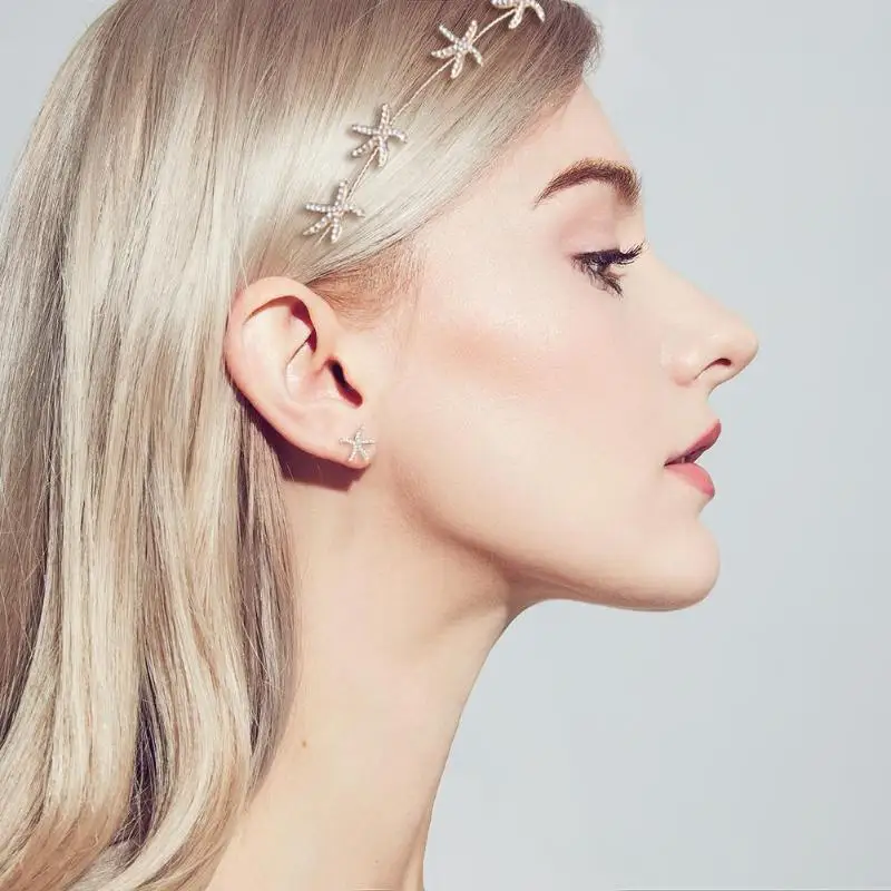 3 шт./компл. Морская звезда стразы аксессуары для волос свадебный головной убор