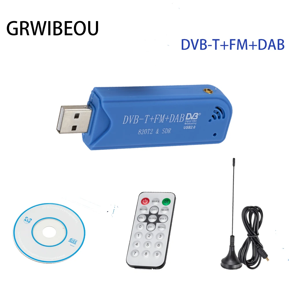 DVB T USB2.0 радио программное обеспечение Поддержка SDR + DAB FM RTL2832U R820T2 цифровой ТВ