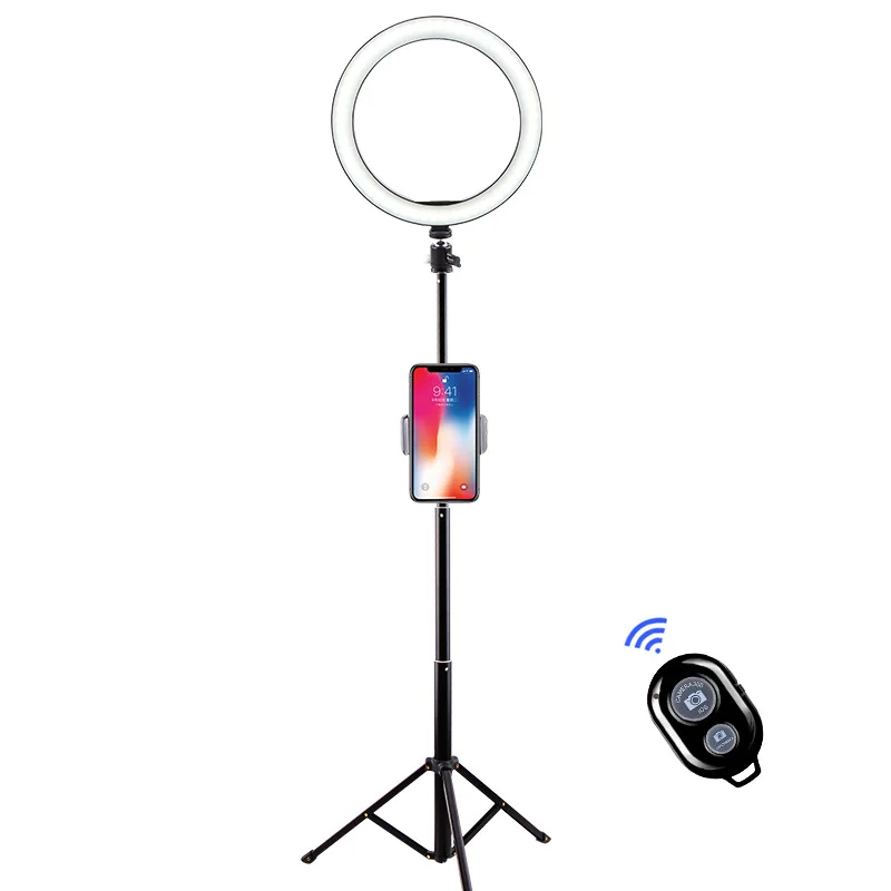 Photography lights7 Фотография с регулируемой яркостью светодиодный селфи кольцо свет Youtube видео Live 3000-6500k фотостудия свет с держателем телефона USB разъем штатив - Испускаемый цвет: Photography lights7