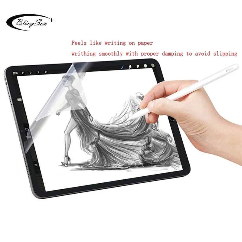 PET Film Writing Like on Paper Screen Protector for iPad Air 4 10.9 Painting Soft Film for iPad 10.9 inch Air4
