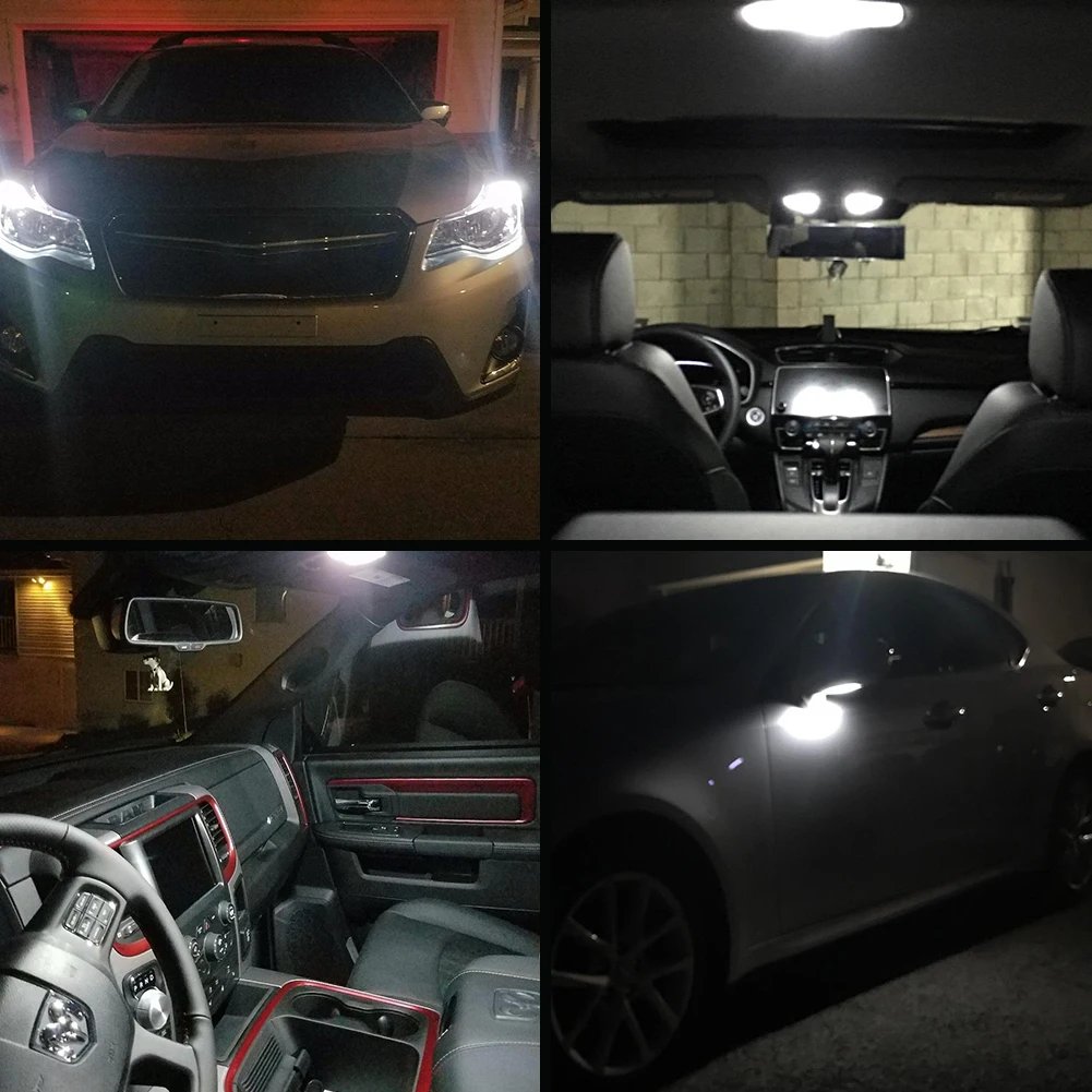 Safego 10 шт. T10 Canbus W5W светодиодный автомобильный светильник лампочка 158 147 161 168 184 192 2835 SMD автоматический сигнал Ширина лампа для чтения дневные ходовые огни 12V белый 6000K