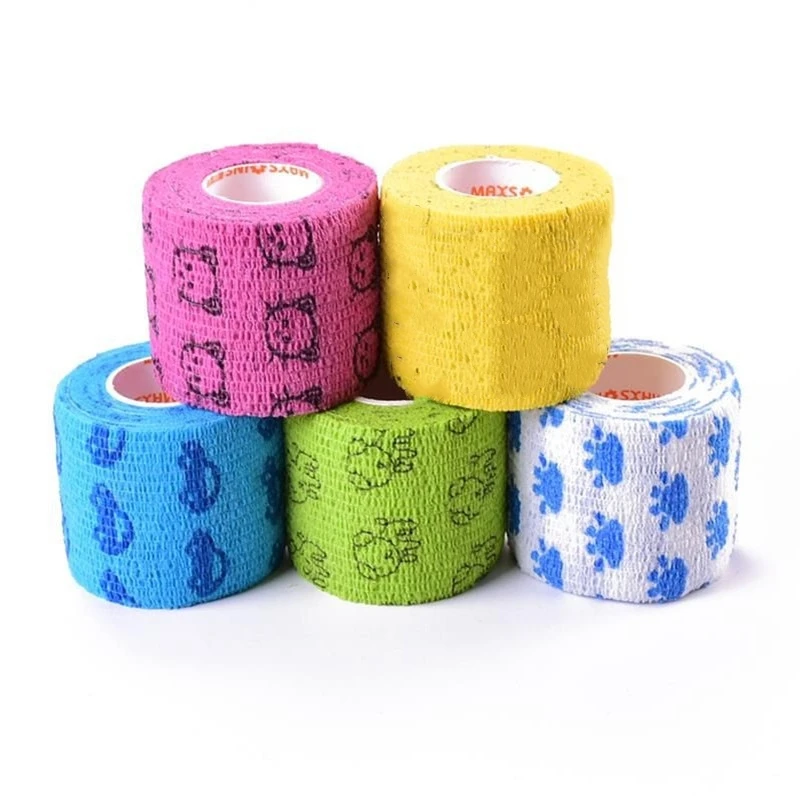 

1pc Cartoon Waterproof Self-adhesive Tape Elastic Bandage Sports Muscle Bandage Emergency Survival Kits Camping Supplies