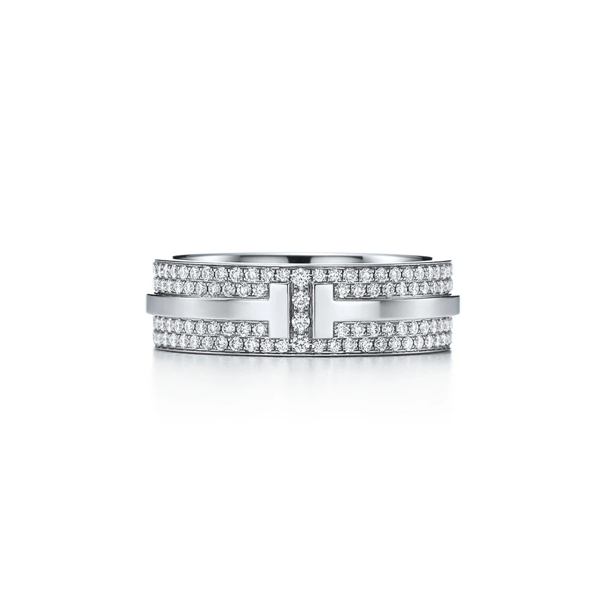 

Light much personality fashion zircon dense nail three color ring