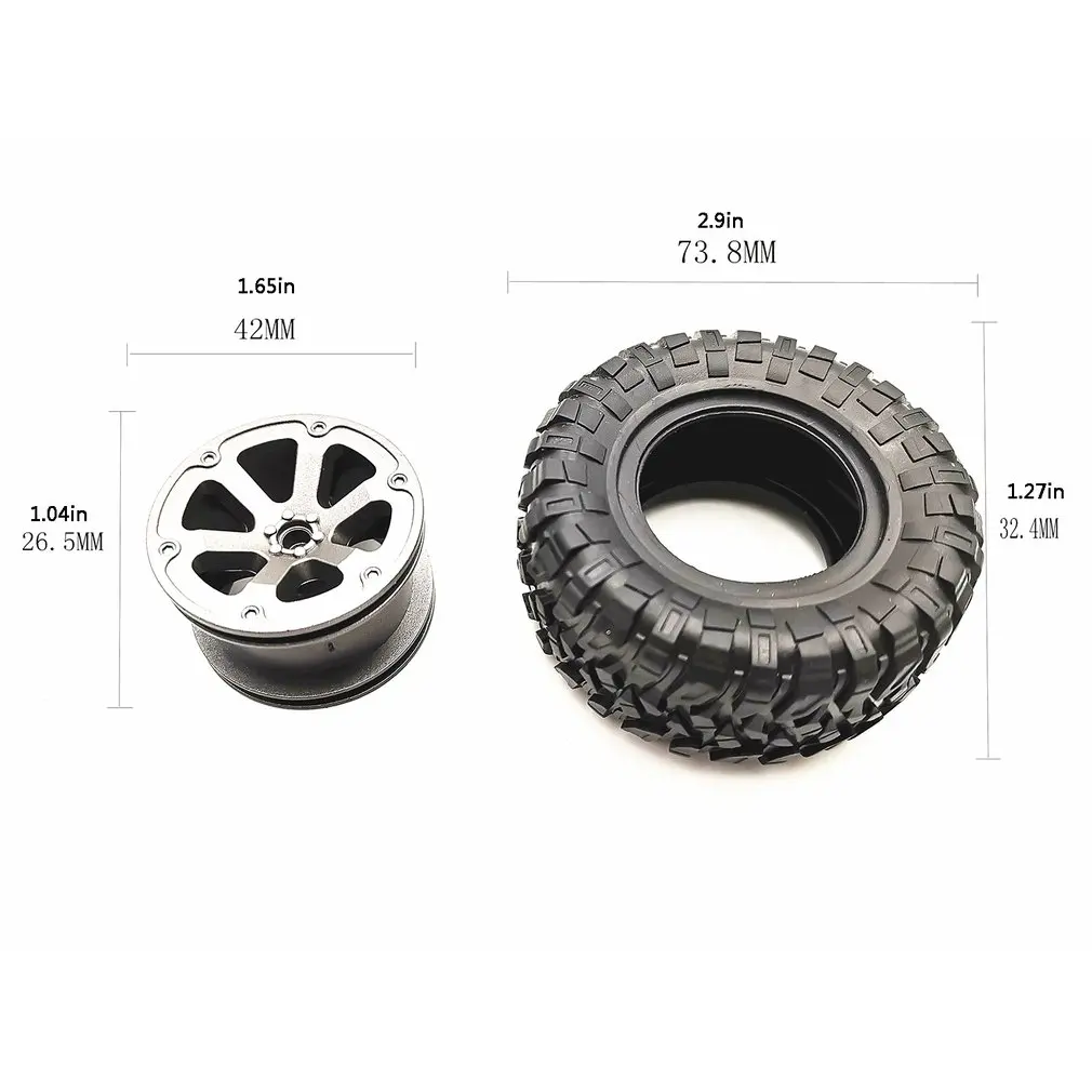 

4pcs Pickup FY Remote Control Car Upgrade Big Tires RC Car Replaceable Accessories Off Road Rim Tire