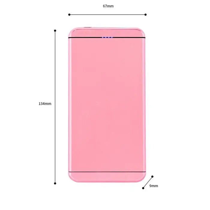 Мода 5000 мАч портативный внешний аккумулятор USB светодиодный мобильный Банк