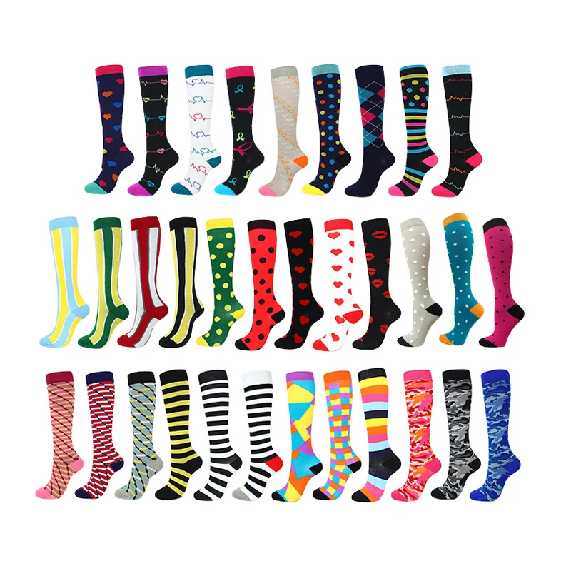 Качественные Компрессионные носки унисекс спортивные теплые длинные сапоги