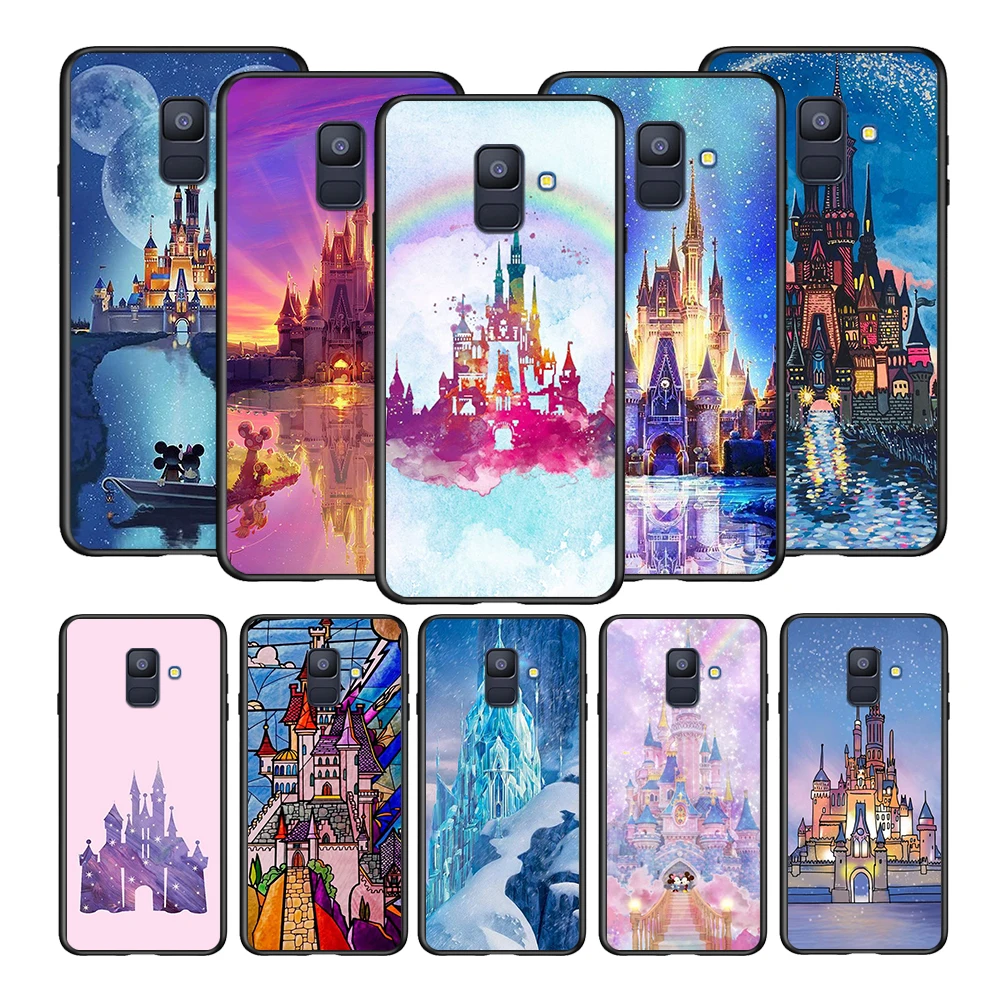 

Disney Castle Soft TPU For Samsung Galaxy A8 A9 A7 A750 A6 A5 A3 A6S A8S Star Plus 2016 2017 2018 Black Phone Case