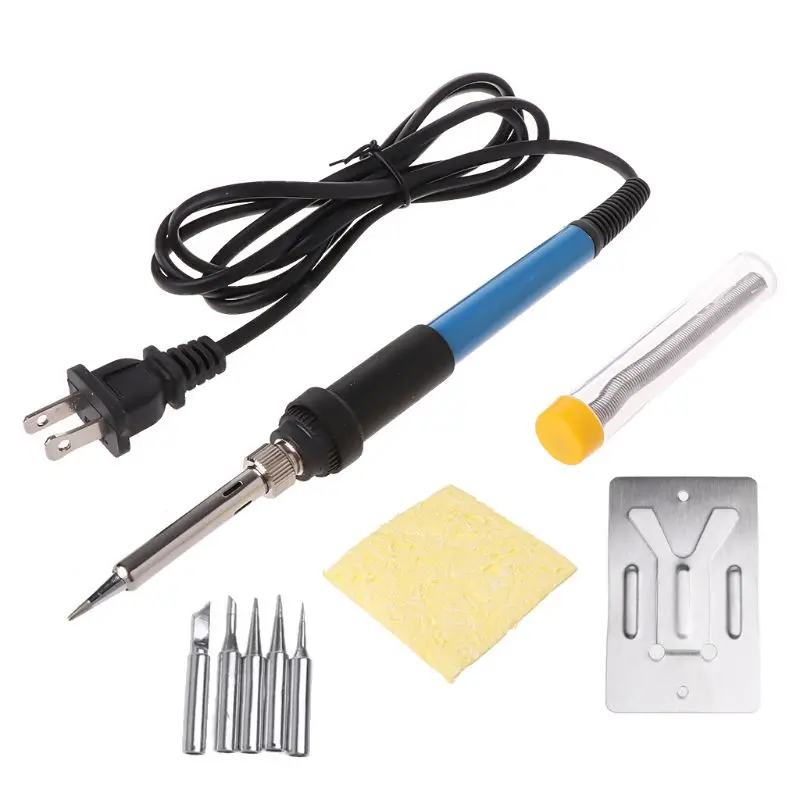 

8 Pcs 110V 60W Adjustable Temperature Soldering Iron Welding Gun Heat Pencil Kit