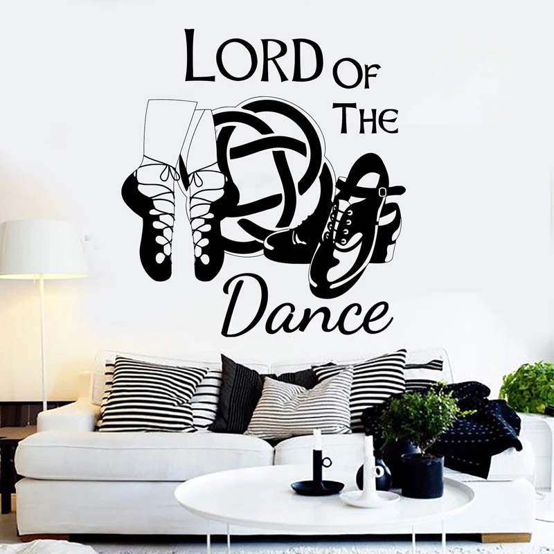 

Виниловые наклейки на стену для танцев в Ирландском стиле; Наклейки для танцев в стиле Властелин танцев; Декор на стену для танцевального кл...