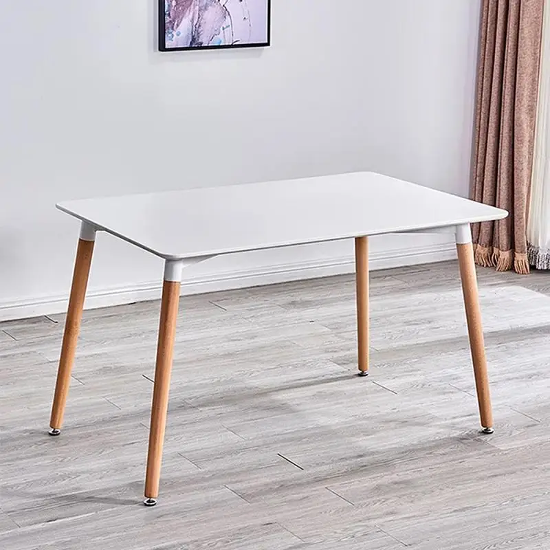 

110*60*75cm Nordic Minimalist Style Dining Table Simple Small Conference Table Poker Living Room Rectangle Coffee Table HWC