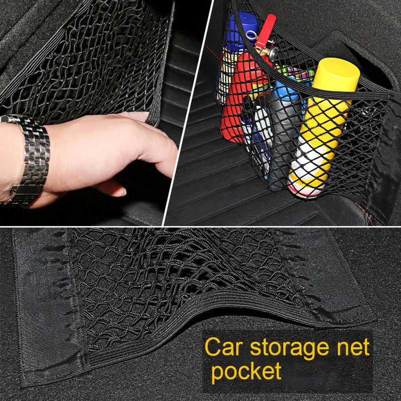Car trunk organizer storage Back Rear Trunk Seat Elastic String Net Auto Organizer Bag car accessories | Автомобили и мотоциклы