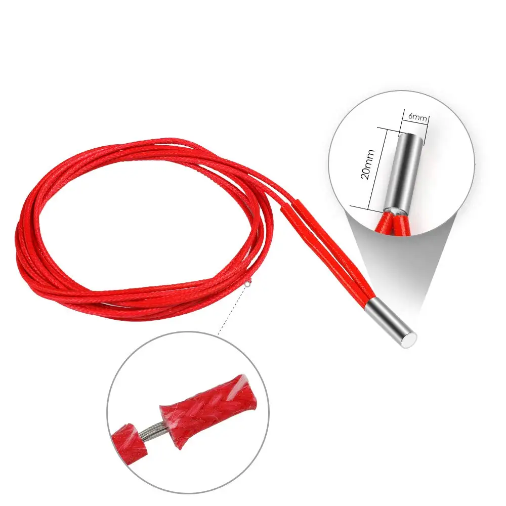 Top quality 5pcs Single-head Electric Heating Tube 1.5M Stainless Steel 24V 40W for A8PLUS 3D Printer Part | Компьютеры и офис