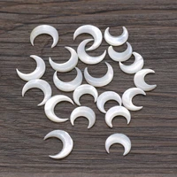 wholesale natural mother of pearl shell beads moon shape loose bead for jewelry making women necklace earrings accessories