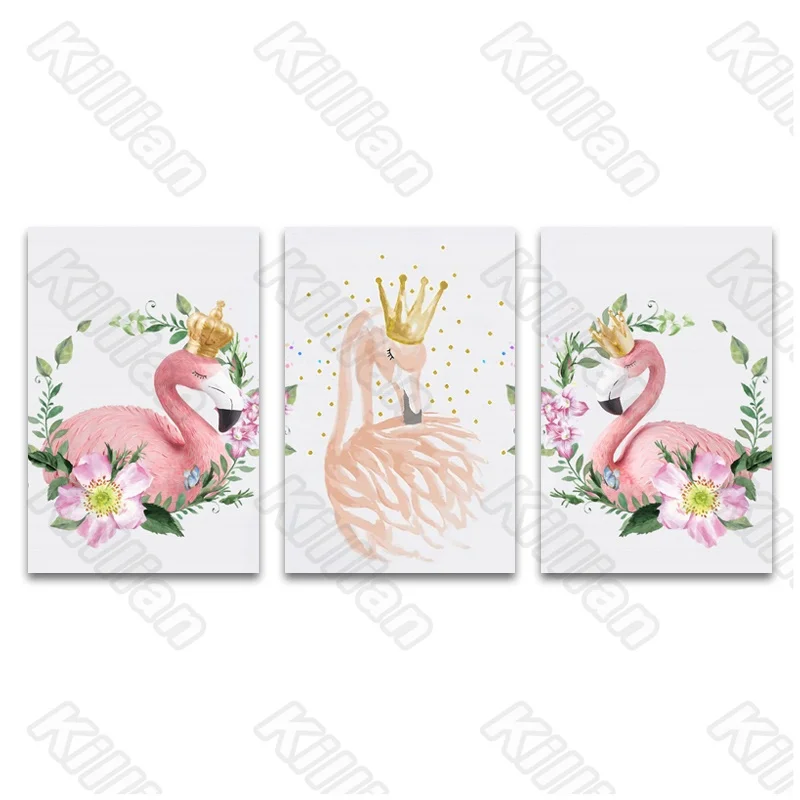 

pink bird Frameless Poster Home Bedroom Decorative Living Room Decoration Canvas Painting Hd Print Realist Style Fresco