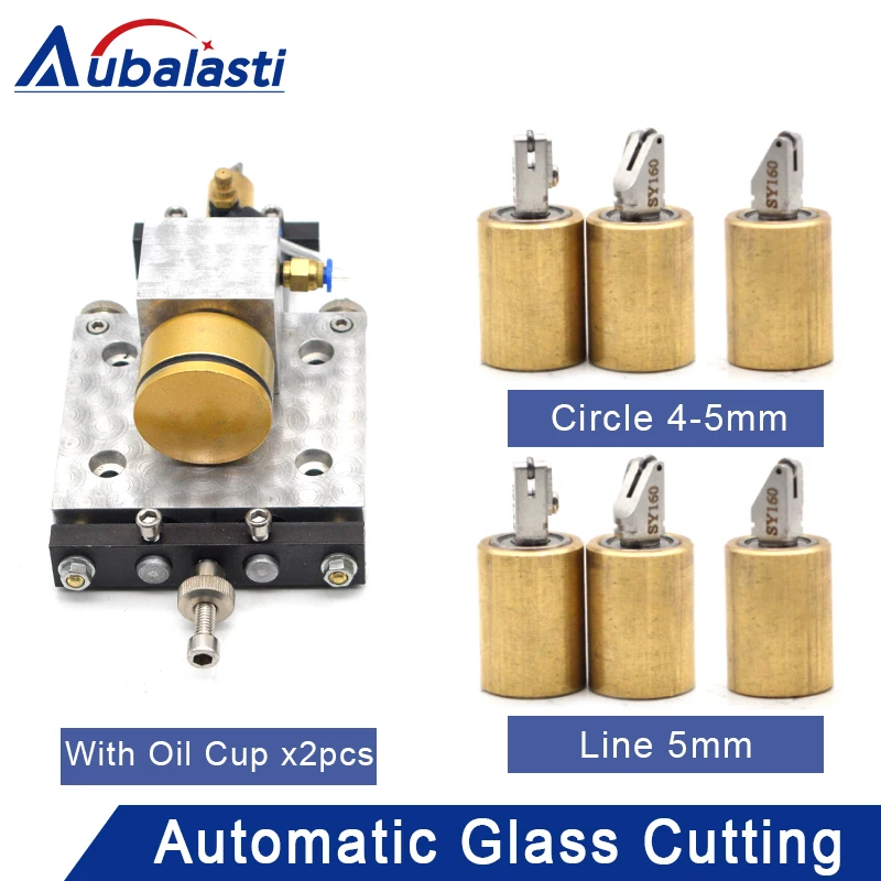 Máquina de Corte de Vidro Dupla com Copo Aubalasti Automática Completa Caixa Cortador Coluna Óleo Cnc