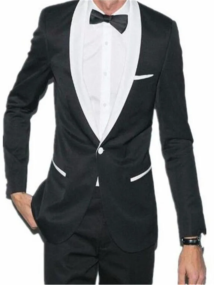 

Новый мужской костюм Smolking Noivo Terno, приталенные вечерние костюмы Easculino для мужчин, черные смокинги, одежда для выпускного вечера, блейзер с брю...