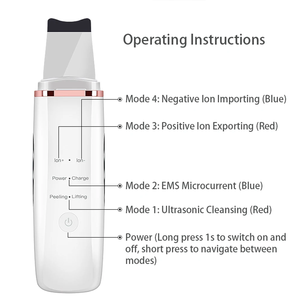 Ультразвуковая микродермабразия литий ионный уход за кожей лица лопатка для