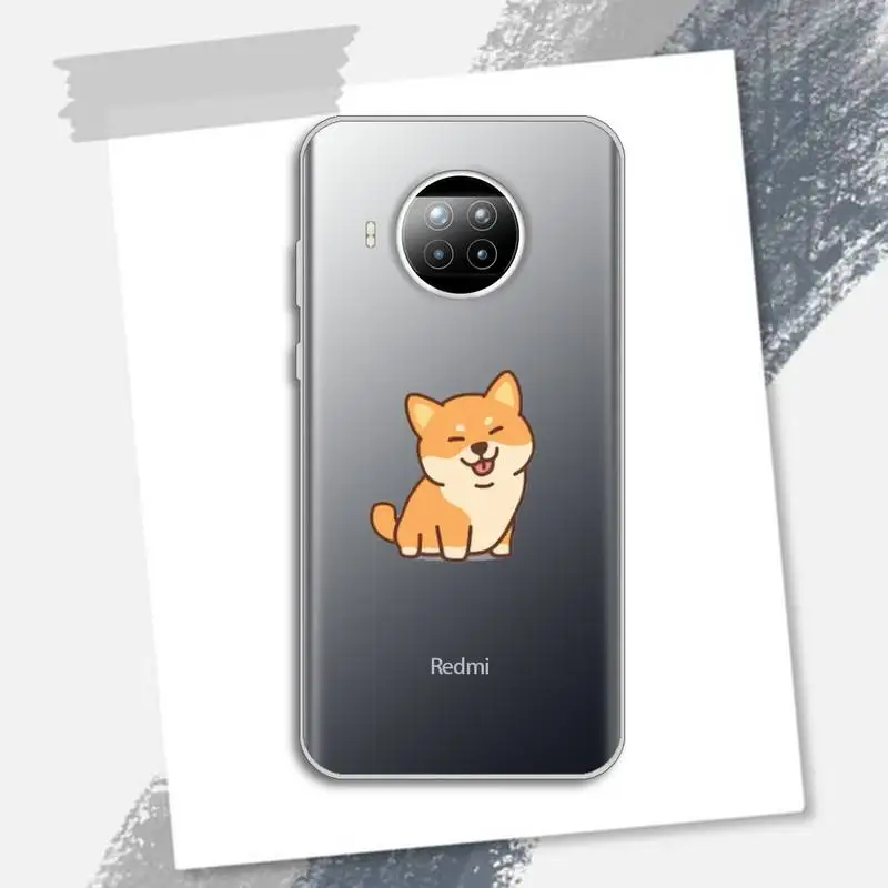 

Cute cartoon animal corgi dog Phone Case Transparent for xiaomi redmi note 8 9 9s 11 10t lite pro