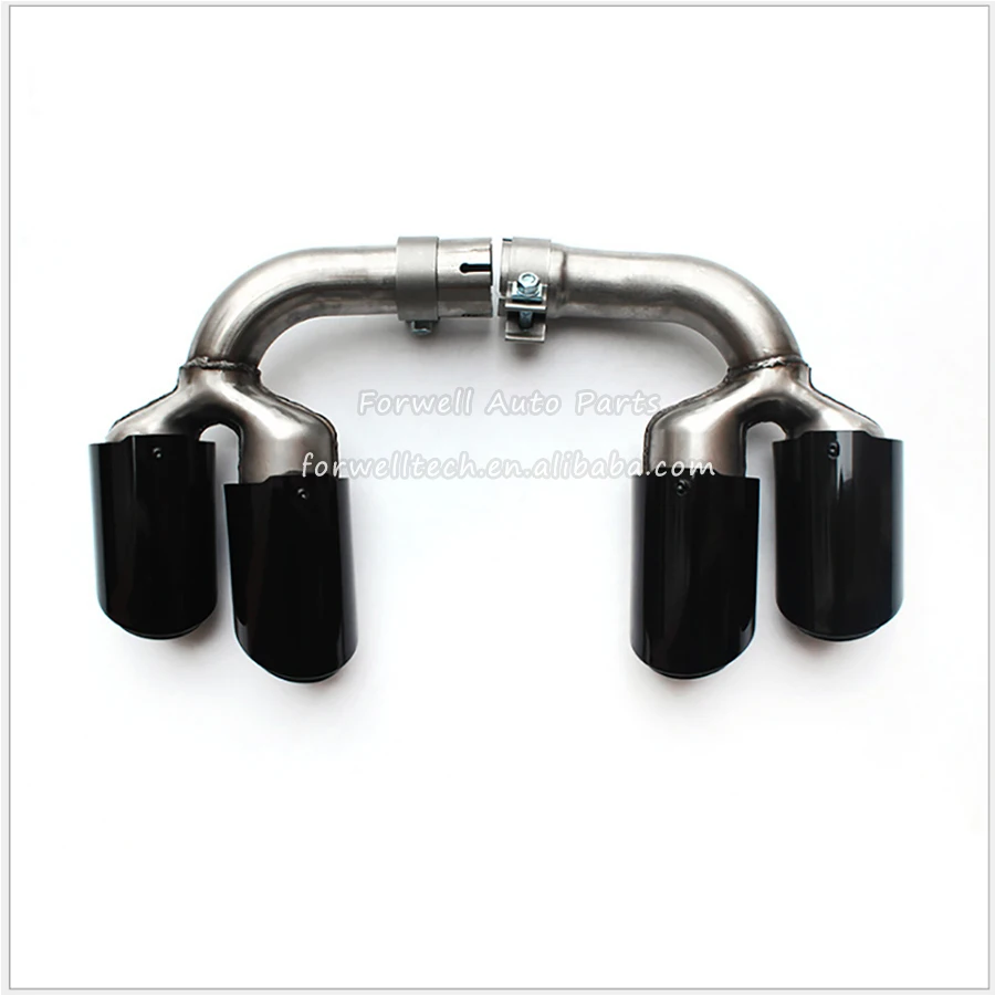 

Top Titanium Car Exhaust Tail Pipe Dual High Quality Stainless Steel Muffler Tip For Porsche Cayenne