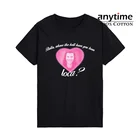 Хлопковая футболка Bella, с принтом, с круглым вырезом