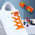 Эластичные шнурки без завязывания для кроссовок, креативные плоские шнурки без завязывания, шнурки для детской спортивной обуви, новинка 2021