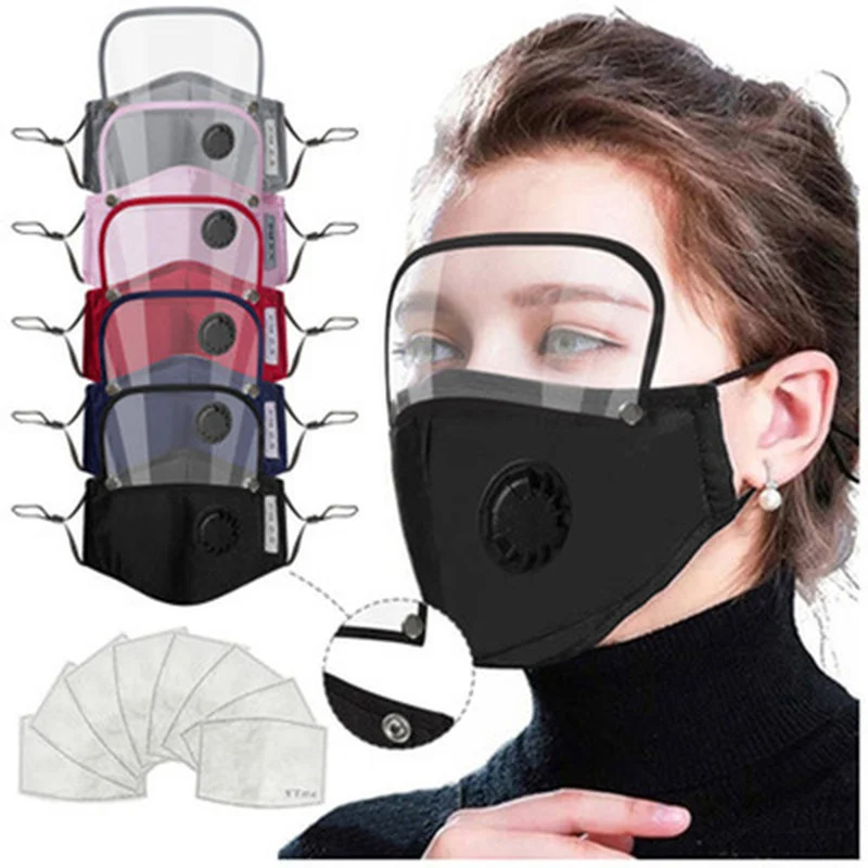 

Adults Face Mask with Filter and Detachable Eye Shield Customize Halloween Cosplay Masque Mascarillas Removable Washable Mask