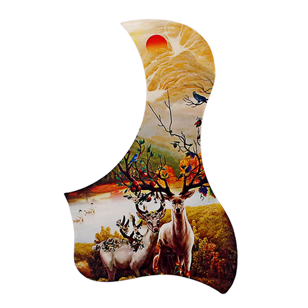 

Запчасти для музыкальных инструментов акустической гитары Pickguard Elk, 17,8x11,5x0,07 см