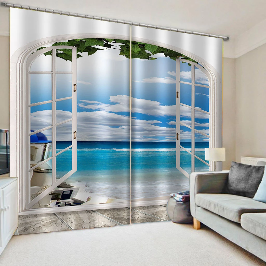 

Customized 3d curtains new window balcony thickened windshield blackout curtains window curtains