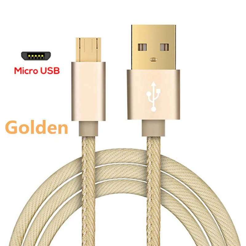Golden Хороший 3а кабель Micro USB для быстрой зарядки для Xiaomi Redmi Note 5 Pro 4 Реверсивный Micro USB кабель для зарядки и передачи данных для samsung Mobile - Цвет: Golden