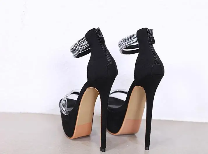 Пикантные босоножки из водонепроницаемого материала на платформе Каблук 16 см