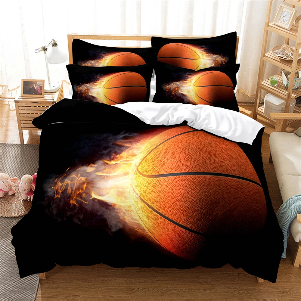 

Комплекты постельного белья для баскетбола, 3D цифровая зеркальная Обложка, зеркальное односпальное Полноразмерное постельное белье корол...