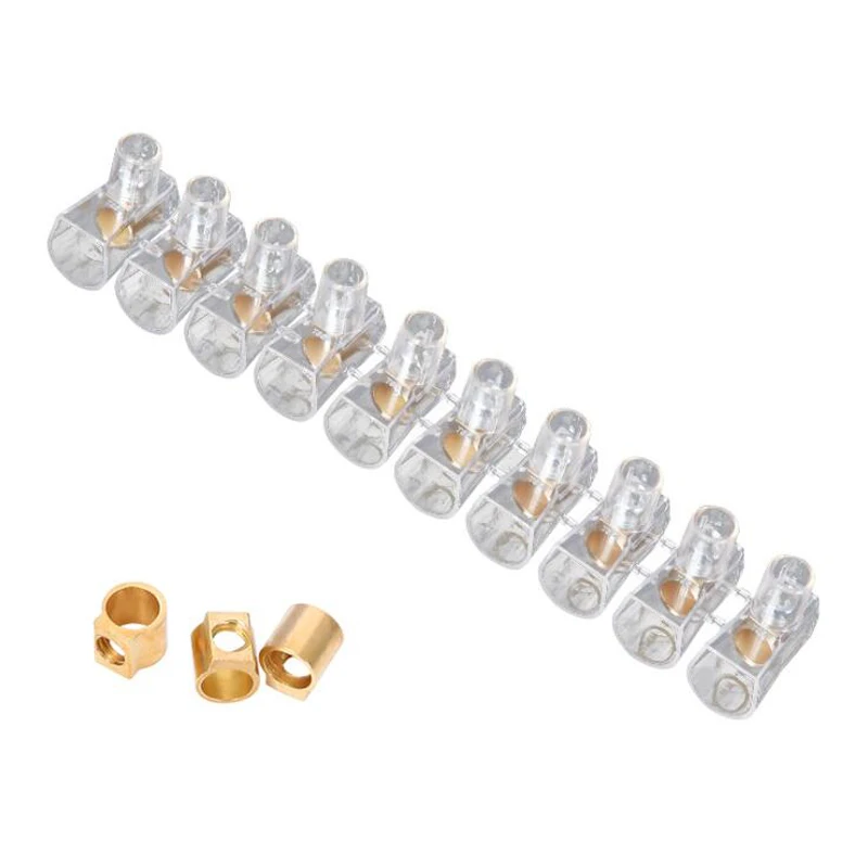 PC 2 5 25 мм2 Европейский тип пластиковые клеммные блоки латунные Разъемы DIY