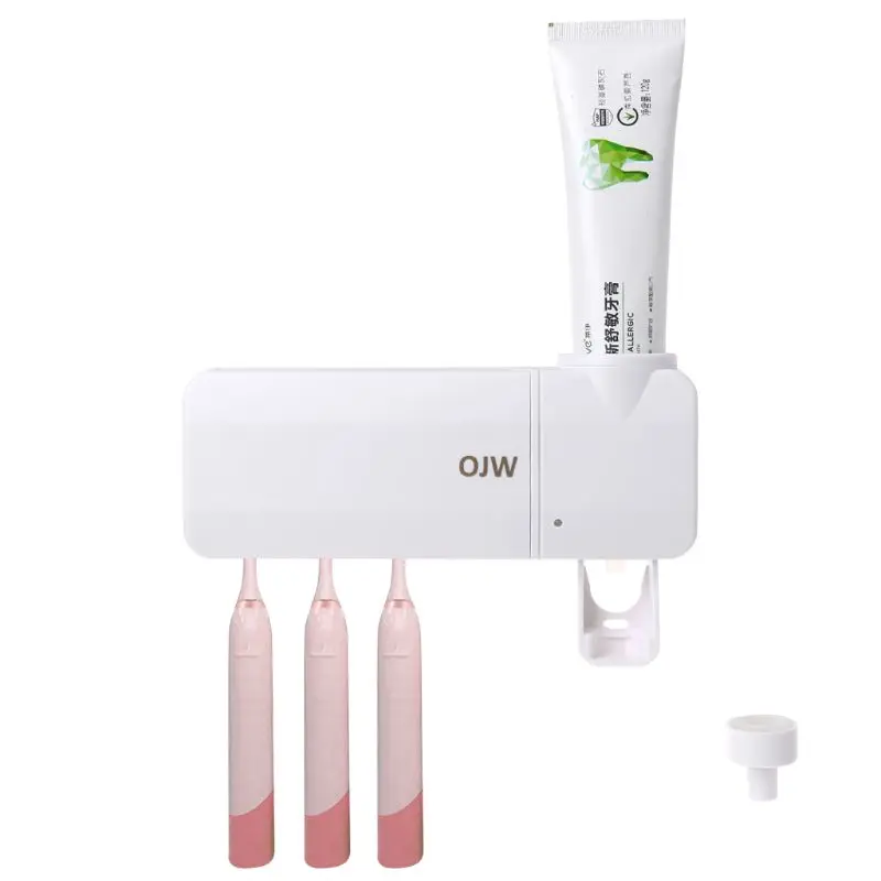 

USB Charging UV Light Ultraviolet Tooth brush Sanitizer Toothbrush Holder Automatic Toothpaste Squeezers Dispenser Home Bathroom