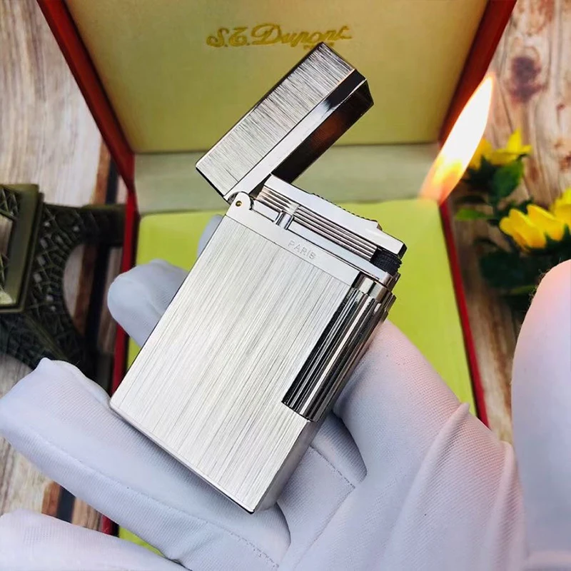 

00% new vintage dupont gas lighter gas cigarette lighter polished jet gasoline flint lighter metal gas lighter