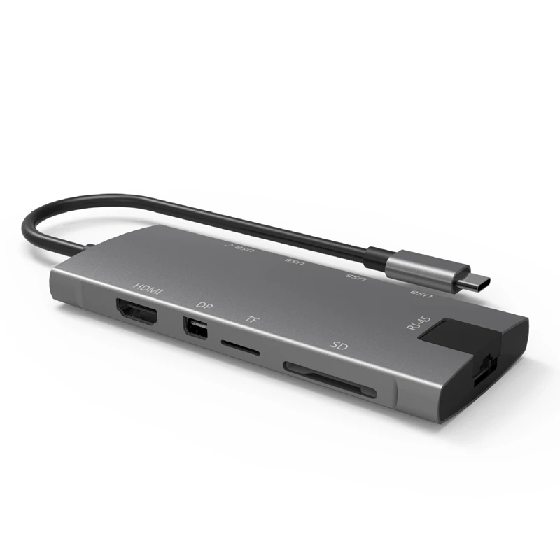 USB C концентратор RJ45 + Hdmi DP USB3.0 type к Gigabit Ethernet Rj45 Lan адаптер для ноутбука MacBook
