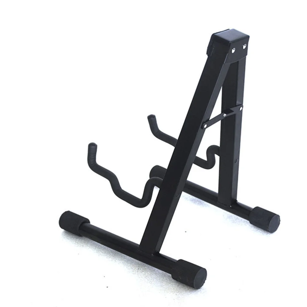 

Vertical Non-slip Guitar Stand Metal A-shaped Holder Guitar Accessories (Black)