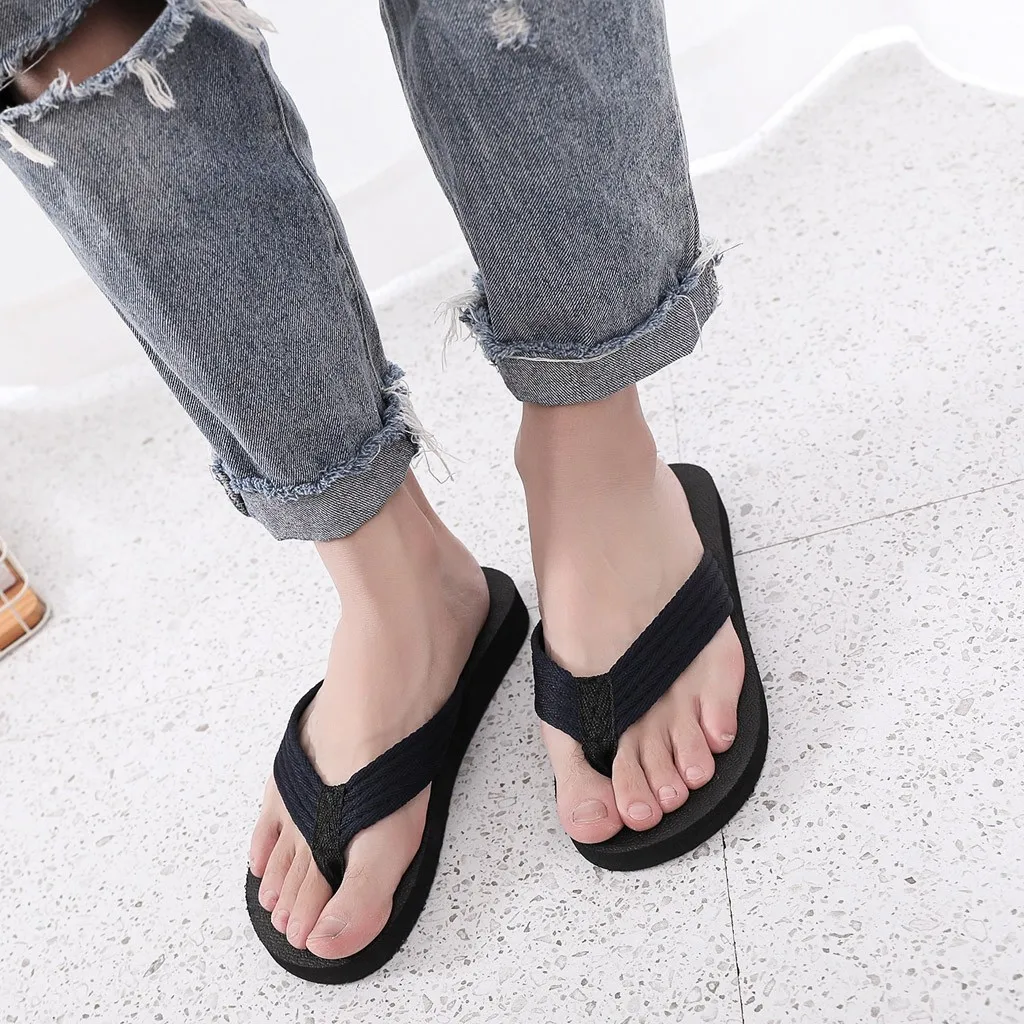 Шлепанцы FN60 мужские для дома и пляжа сланцы дышащие тапочки Нескользящие летняя