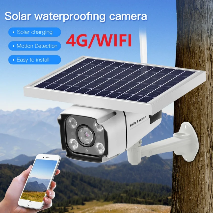 3G 4G SIM карта камера на солнечной батарее ip Wi Fi беспроводная 1080p низкий расход
